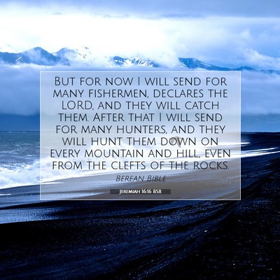 Picture 07 - Jeremiah 16:16 BSB - But for now I will send for many fishermen, - Bible Verse Picture