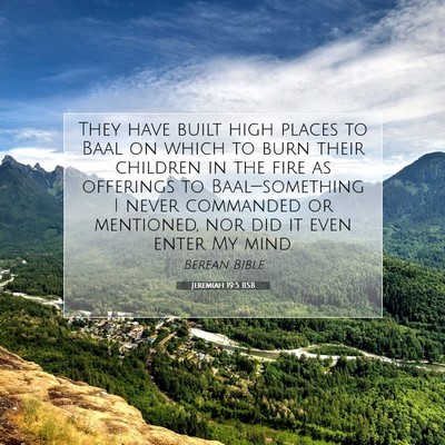Picture 07 - Jeremiah 19:5 BSB - They have built high places to Baal on which to - Bible Verse Picture