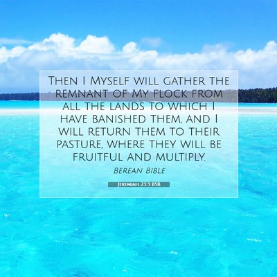 Picture 07 - Jeremiah 23:3 BSB - Then I Myself will gather the remnant of My flock - Bible Verse Picture