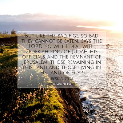 Picture 07 - Jeremiah 24:8 BSB - But like the bad figs, so bad they cannot be - Bible Verse Picture