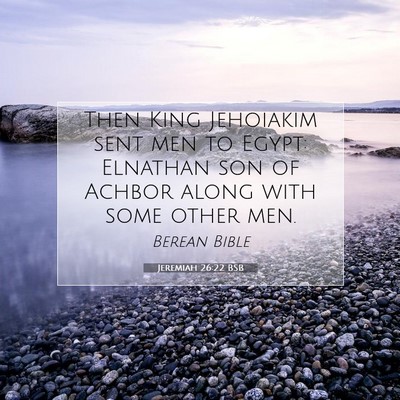 Picture 07 - Jeremiah 26:22 BSB - Then King Jehoiakim sent men to Egypt: Elnathan - Bible Verse Picture