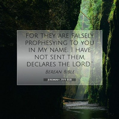 Picture 07 - Jeremiah 29:9 BSB - For they are falsely prophesying to you in My - Bible Verse Picture