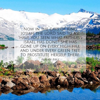 Picture 07 - Jeremiah 3:6 BSB - Now in the days of King Josiah, the LORD said to - Bible Verse Picture