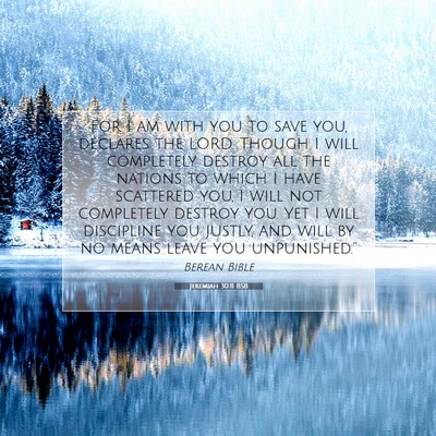 Picture 07 - Jeremiah 30:11 BSB - For I am with you to save you, declares the LORD. - Bible Verse Picture