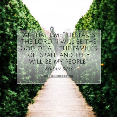 Picture 07 - Jeremiah 31:1 BSB - “At that time,” declares the LORD, “I will - Bible Verse Picture