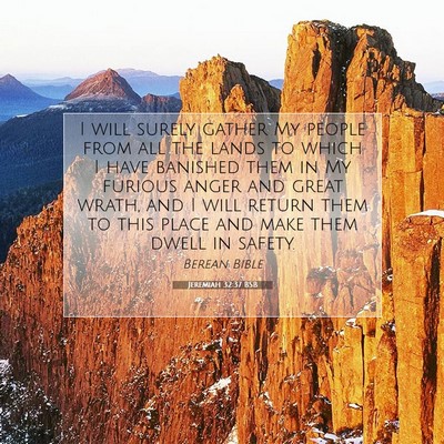 Picture 07 - Jeremiah 32:37 BSB - I will surely gather My people from all the lands - Bible Verse Picture