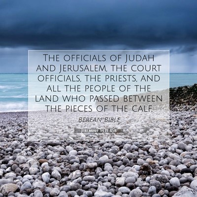Picture 07 - Jeremiah 34:19 BSB - The officials of Judah and Jerusalem, the court - Bible Verse Picture