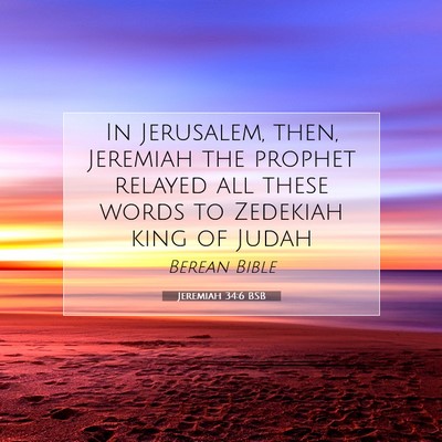 Picture 07 - Jeremiah 34:6 BSB - In Jerusalem, then, Jeremiah the prophet relayed - Bible Verse Picture