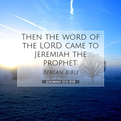Picture 07 - Jeremiah 37:6 BSB - Then the word of the LORD came to Jeremiah the - Bible Verse Picture