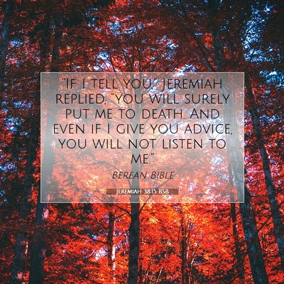 Picture 07 - Jeremiah 38:15 BSB - “If I tell you,” Jeremiah replied, “you - Bible Verse Picture