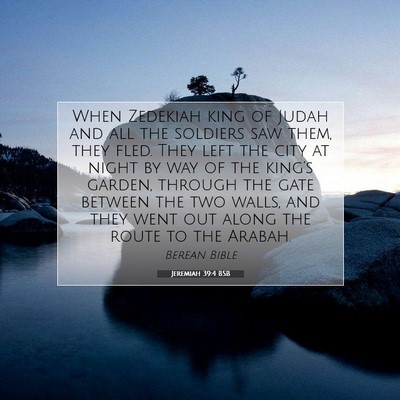 Picture 07 - Jeremiah 39:4 BSB - When Zedekiah king of Judah and all the soldiers - Bible Verse Picture