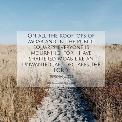 Picture 07 - Jeremiah 48:38 BSB - On all the rooftops of Moab and in the public - Bible Verse Picture