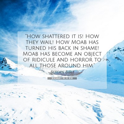 Picture 07 - Jeremiah 48:39 BSB - “How shattered it is! How they wail! How Moab - Bible Verse Picture