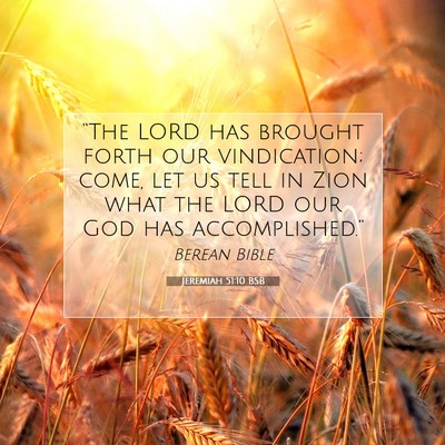 Picture 07 - Jeremiah 51:10 BSB - “The LORD has brought forth our vindication; - Bible Verse Picture
