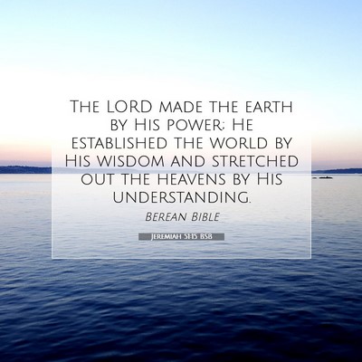 Picture 07 - Jeremiah 51:15 BSB - The LORD made the earth by His power; He - Bible Verse Picture
