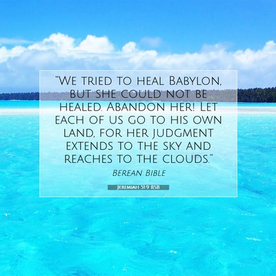 Picture 07 - Jeremiah 51:9 BSB - “We tried to heal Babylon, but she could not be - Bible Verse Picture