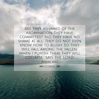 Picture 07 - Jeremiah 6:15 BSB - Are they ashamed of the abomination they have - Bible Verse Picture
