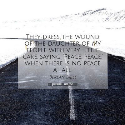 Picture 07 - Jeremiah 8:11 BSB - They dress the wound of the daughter of My people - Bible Verse Picture