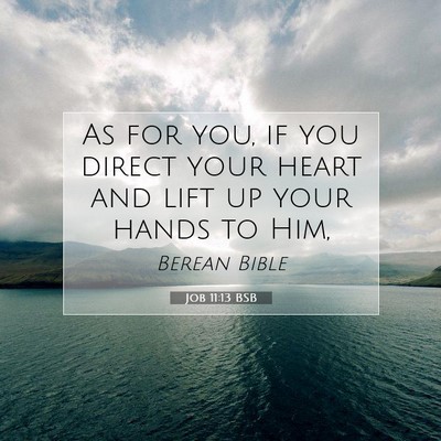 Picture 07 - Job 11:13 BSB - As for you, if you direct your heart and lift up - Bible Verse Picture