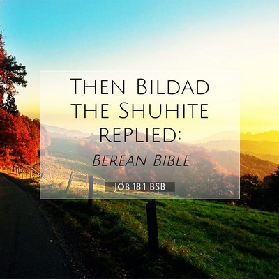 Picture 07 - Job 18:1 BSB - Then Bildad the Shuhite - Bible Verse Picture