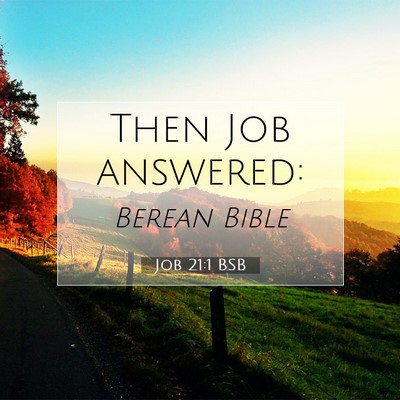 Picture 07 - Job 21:1 BSB - Then Job - Bible Verse Picture