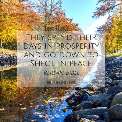 Picture 07 - Job 21:13 BSB - They spend their days in prosperity and go down - Bible Verse Picture