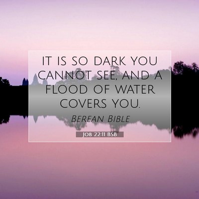 Picture 07 - Job 22:11 BSB - it is so dark you cannot see, and a flood of - Bible Verse Picture