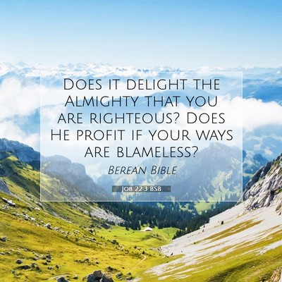 Picture 07 - Job 22:3 BSB - Does it delight the Almighty that you are - Bible Verse Picture