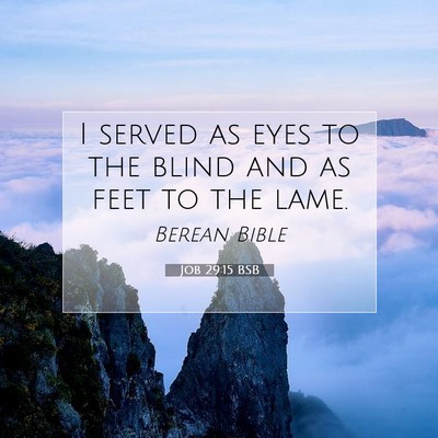 Picture 07 - Job 29:15 BSB - I served as eyes to the blind and as feet to the - Bible Verse Picture