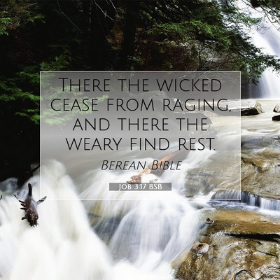Picture 07 - Job 3:17 BSB - There the wicked cease from raging, and there the - Bible Verse Picture