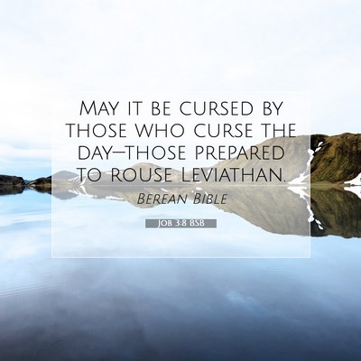 Picture 07 - Job 3:8 BSB - May it be cursed by those who curse the - Bible Verse Picture