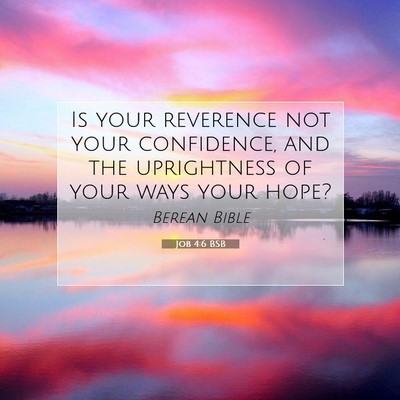 Picture 07 - Job 4:6 BSB - Is your reverence not your confidence, and the - Bible Verse Picture