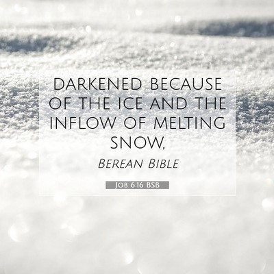 Picture 07 - Job 6:16 BSB - darkened because of the ice and the inflow of - Bible Verse Picture