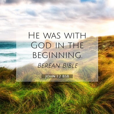 Picture 07 - John 1:2 BSB - He was with God in the - Bible Verse Picture