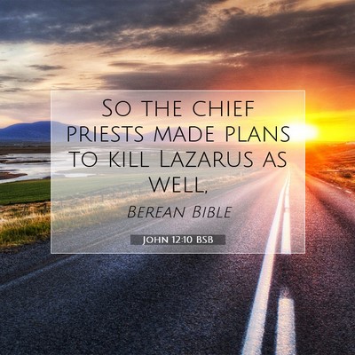 Picture 07 - John 12:10 BSB - So the chief priests made plans to kill Lazarus - Bible Verse Picture
