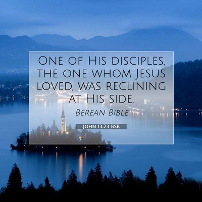 Picture 07 - John 13:23 BSB - One of His disciples, the one whom Jesus loved, - Bible Verse Picture