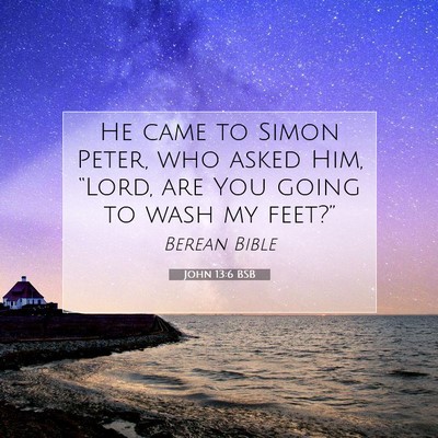 Picture 07 - John 13:6 BSB - He came to Simon Peter, who asked Him, “Lord, - Bible Verse Picture