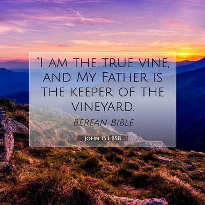 Picture 07 - John 15:1 BSB - “I am the true vine, and My Father is the - Bible Verse Picture