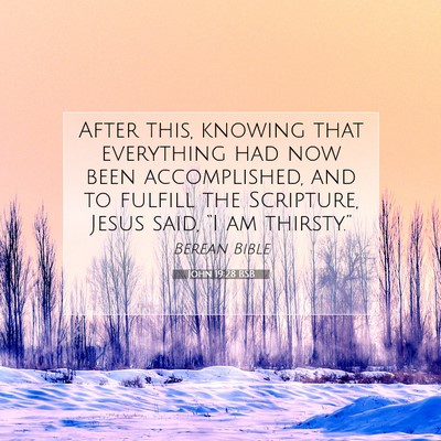 Picture 07 - John 19:28 BSB - After this, knowing that everything had now been - Bible Verse Picture