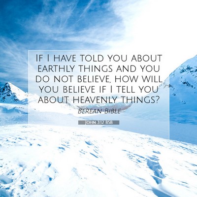 Picture 07 - John 3:12 BSB - If I have told you about earthly things and you - Bible Verse Picture