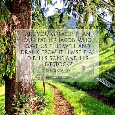 Picture 07 - John 4:12 BSB - Are You greater than our father Jacob, who gave - Bible Verse Picture