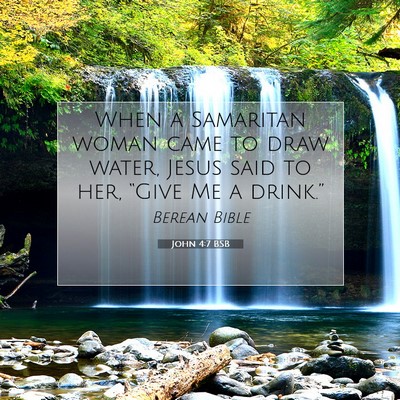 Picture 07 - John 4:7 BSB - When a Samaritan woman came to draw water, Jesus - Bible Verse Picture