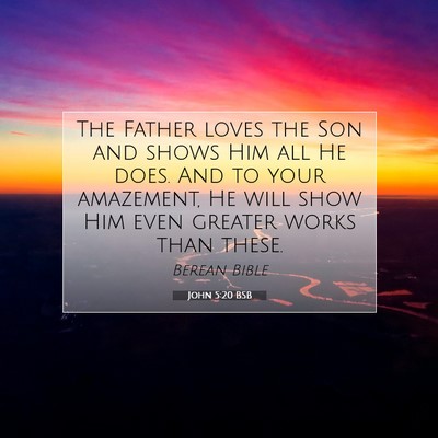 Picture 07 - John 5:20 BSB - The Father loves the Son and shows Him all He - Bible Verse Picture