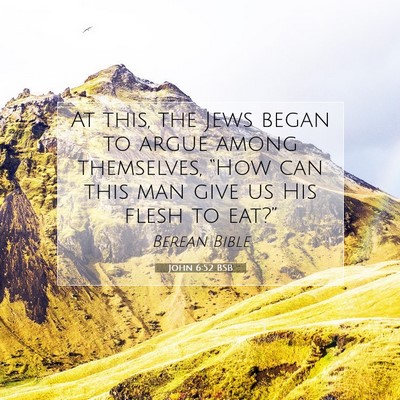 Picture 07 - John 6:52 BSB - At this, the Jews began to argue among - Bible Verse Picture