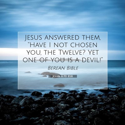 Picture 07 - John 6:70 BSB - Jesus answered them, “Have I not chosen you, - Bible Verse Picture