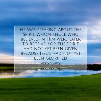 Picture 07 - John 7:39 BSB - He was speaking about the Spirit, whom those who - Bible Verse Picture