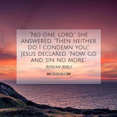 Picture 07 - John 8:11 BSB - “No one, Lord,” she answered. “Then neither - Bible Verse Picture