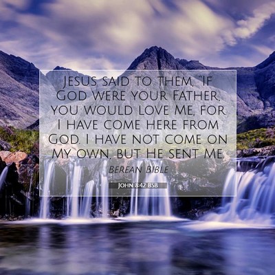 Picture 07 - John 8:42 BSB - Jesus said to them, “If God were your Father, - Bible Verse Picture
