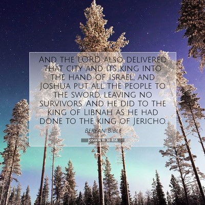 Picture 07 - Joshua 10:30 BSB - And the LORD also delivered that city and its - Bible Verse Picture