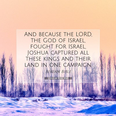 Picture 07 - Joshua 10:42 BSB - And because the LORD, the God of Israel, fought - Bible Verse Picture